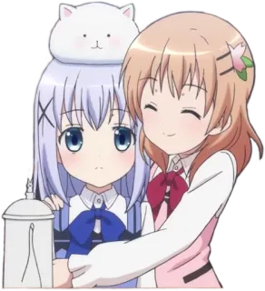 😊 Аниме, Милый, Девушки, Дружба, Каваи telegram sticker