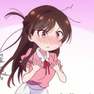 ❤️ Chizuru Ichinose Rent-A-Girlfriend Anime, Rent-A-Girlfriend, Chizuru Ichinose, mignon, dessin animé whatsapp sticker