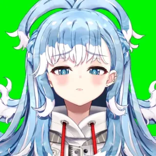 💧 Kobo Kanaeru 动漫, 虚拟主播, 女性, 肖像 telegram sticker