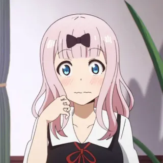 😳 Chika Fujiwara Kaguya-sama: Love Is War anime, chika fujiwara, cute, kawaii, kaguya sama love is war, manga, pink hair whatsapp sticker