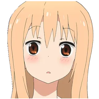 😳 animé, dessin animé, fille, visage whatsapp sticker