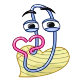 ❤️ คลิป, หัวใจ, ความรัก, น่ารัก, การ์ตูน, กระดาษ telegram sticker