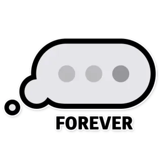 📭 FOREVER forever, message, chat, bubble, communication, typing telegram sticker