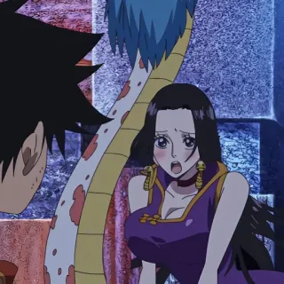 🥺 Boa Hancock One Piece Anime, One Piece, Boa Hancock, Femme, Serpent telegram sticker