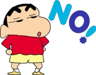 🙅‍♀️ Shin-chan Nohara Crayon Shin-chan NO! Anime, Karakter, Shinchan, Tidak, Penolakan whatsapp sticker