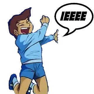 🎊 IEEEEE Kreskówka, Podekscytowany, Skakanie, IEEE telegram sticker