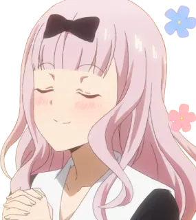 😍 Chika Fujiwara Kaguya-sama: Love Is War Anime, Chika Fujiwara, Kaguya-sama, Love is War, Kawaii, Dễ thương, Tóc hồng, Vui vẻ whatsapp sticker