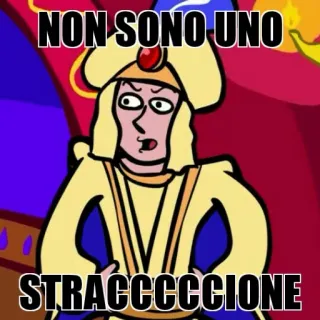😒 NON SONO UNO STRACCCCCCCIONE cartone animato, meme, offensivo, italiano telegram sticker