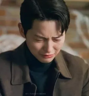 😢 sadness, crying, man, portrait, melancholy telegram sticker