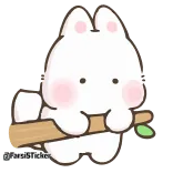 🥱 @tarasticker mignon, lapin, lapinou, autocollant, kawaii, animal, personnage telegram sticker