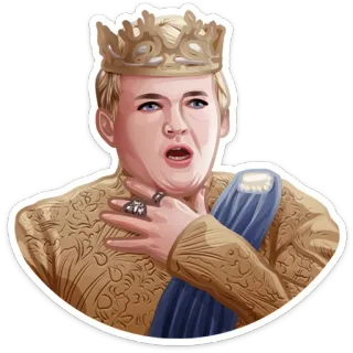 😨 Joffrey Baratheon Game of Thrones Joffrey, Game of Thrones, rei, coroa, série tv telegram sticker