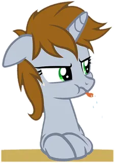 😒 Pônei, Desenho animado, Animal, Fofo, Língua telegram sticker