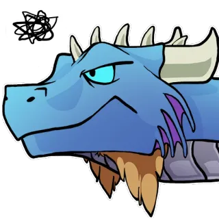 😡 drago, cartone animato, animale, fantasia, illustrazione, adesivo, mostro, creatura telegram sticker