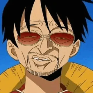 👒 Monkey D. Dragon One Piece one piece, anime, manga, monkey d dragon, śmieszna mina, smok, postać telegram sticker