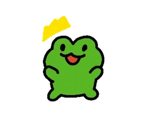 💚 Frosch, Cartoon, niedlich, Tier, fröhlich, Illustration whatsapp sticker