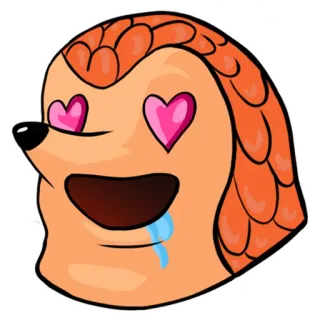 😍 Pangolín, Amor, Corazones, Dibujos animados, Animal, Lindo, Pegatina whatsapp sticker