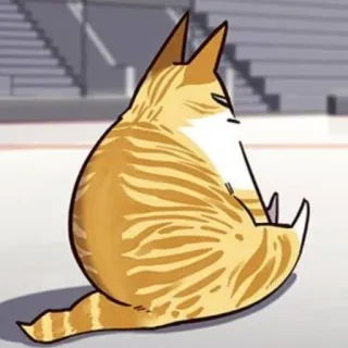 🙄 고양이, 귀여운, 동물, 앉아있는 telegram sticker