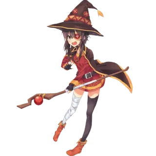 😜 Megumin Konosuba Anime, Magie, Sorcier, Mage, Megumin, Konosuba, Sticker whatsapp sticker