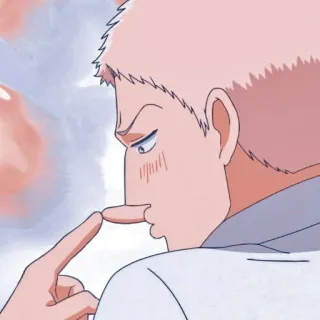 👉 Anime, Personnage, Personne, Portrait, Dessin animé, Doigt, Visage telegram sticker