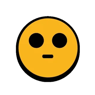 🙂 Emoji, Inexpresivo, Amarillo, Cara, Ánimo, Emoción, Vacío whatsapp sticker