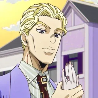 🐈 Yoshikage Kira JoJo's Bizarre Adventure Anime, Manga, Bösewicht, Hand, Kira whatsapp sticker