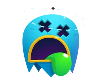 Blue Ghost @stickersb2b whatsapp stickers