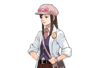 😏 Ema Skye Ace Attorney Ema Skye, Ace Attorney, Personagem de anime, Cientista, Investigadora telegram sticker
