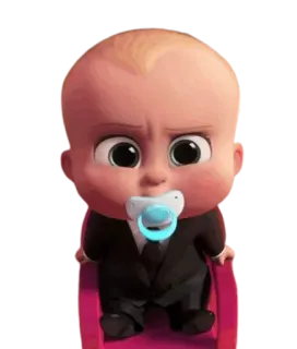 😠 Boss Baby The Boss Baby Baby Boss, bébé, costume, dessin animé, animé, Dreamworks telegram sticker