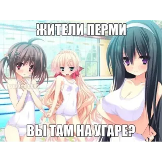 😉 ЖИТЕЛИ ПЕРМИ
ВЫ ТАМ НА УГАРЕ? Anime, Cartoon, Text, Russisch, Meme telegram sticker
