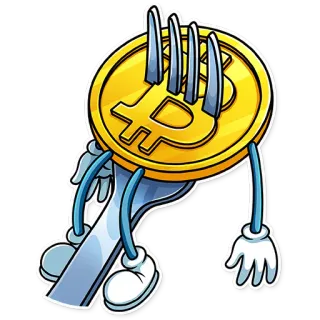 😵 Bitcoin, Criptovaluta, Fork, Valuta digitale, Finanza, Investimento telegram sticker