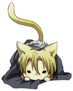 ☺️ chat, animé, chibi, mignon, manga, kawaii whatsapp sticker