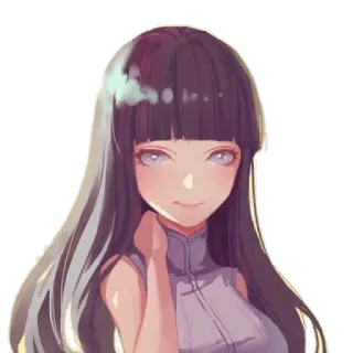 😊 Hinata Hyuga Naruto 애니메이션, 히나타, 나루토, 캐릭터, 팬아트 telegram sticker