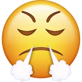 😤 emoji, angry, frustrated, upset, exasperated whatsapp sticker
