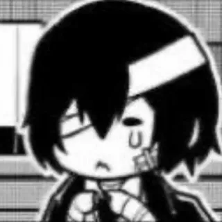 🥲 chibi, anime, curativos, ferido telegram sticker