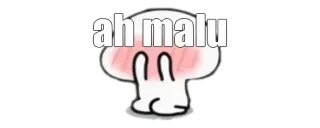 🌟 ah malu imut, kartun, ekspresi, malu, kawaii, tersipu telegram sticker