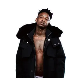 😉 21 Savage rapero, músico, celebridad, retrato, 21 Savage whatsapp sticker