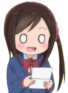 😃 anime, cute, girl, cartoon, character, school uniform telegram sticker