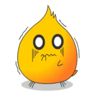 😱 Эмодзи, Милый, Желтый, Выражение, Стикер, Мультфильм telegram sticker