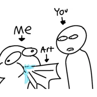 😋 Me, You, Art whatsapp sticker