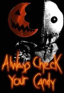 😂 Sam Trick 'r Treat Always Check Your Candy Halloween, Terror, Revisa tus dulces, Sam, Trick 'r Treat, Terrorífico, Monstruo whatsapp sticker
