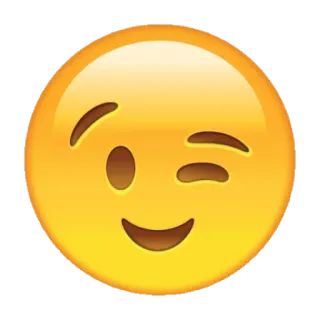 😉 emoji, wink, face, yellow telegram sticker