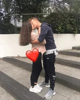 💋 küssen, paar, romantik, liebe, zuneigung, beziehung telegram sticker
