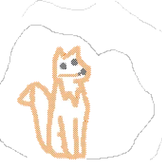 🐺 лиса, животное, рисунок, мультфильм, наклейка whatsapp sticker