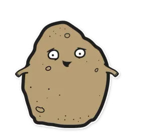 🤗 potato, cartoon, food, vegetable, cute, character telegram sticker