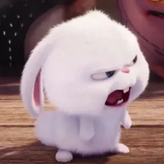 😡 Snowball The Secret Life of Pets coelho, coelhinho, bravo, desenho animado, animal, animal de estimação, fofo whatsapp sticker