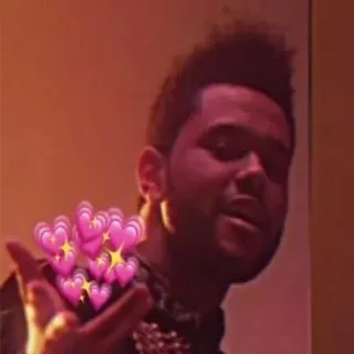 💞 The Weeknd singer, music, hearts, love, the weeknd, xo telegram sticker