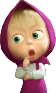 😮 Masha Masha and the Bear 만화, 애니메이션, 어린이, 여자아이, 마샤와 곰 telegram sticker
