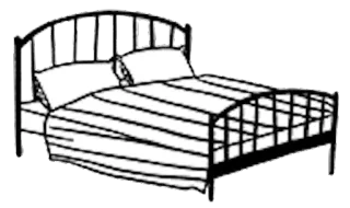 🛏 tempat tidur, kamar tidur, furnitur, tidur telegram sticker