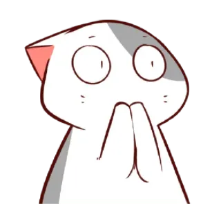 🤭 cat, cartoon, cute, anime telegram sticker