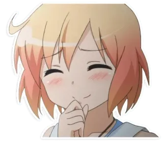 ☺️ Anime, Cartoon, Niedlich, Mädchen, Fröhlich, Lächeln telegram sticker